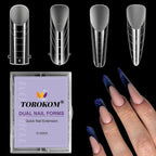 Torokom dual nail forms front view packaging and pieces