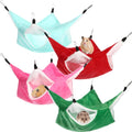 Nuogo small animal hanging hammock front view showing the double layer design.