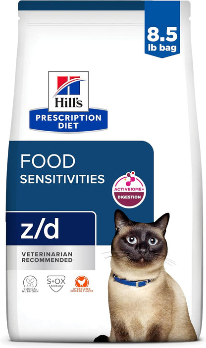 Hill's Prescription Diet z/d Skin/Food Sensitivities Dry Cat Food, Hydrolyzed Chicken, 4 lb. Bag - Image 14