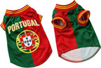 Premium sportswear pet costume packaged and ready for soccer fan gifts.