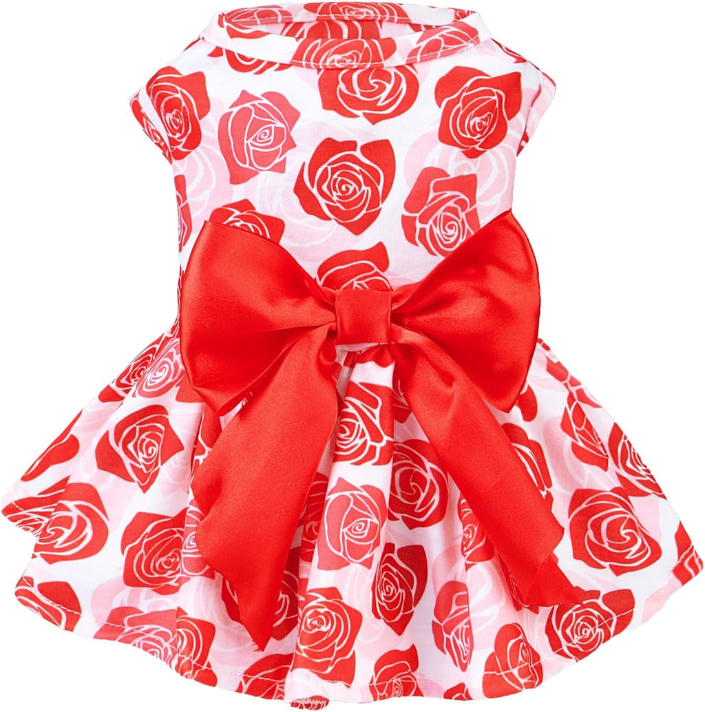 PUPTECK Classic Plaid Dog Dress Cute Puppy Clothes Outfit Small - Image 14