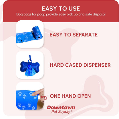 Plastic bone shaped dog poop bag holder for leash attachment