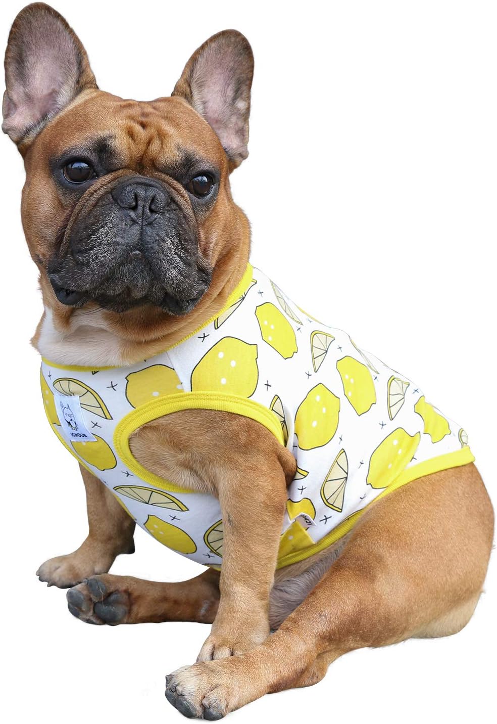 iChoue French Bulldog 100% Breathable Cotton Striped T Shirts Halloween Vest Clothes for Small Dogs Tank Tops Puppy Frenchie Pug English Boston Terrier Pitbull Pink White Stripes - Medium - Image 12