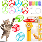 BABORUI interactive cat toy disc launcher front view showing yellow paw-shaped design