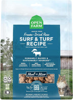 Open Farm freeze dried raw chicken cat food showing clean traceable ingredients