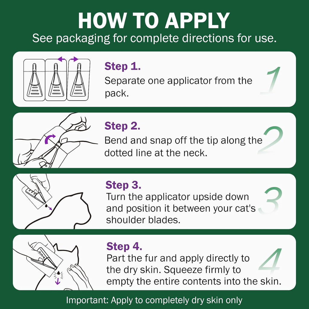 Close up of Catego flea and tick treatment for feline health