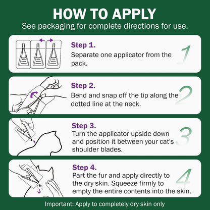 Close up of Catego flea and tick treatment for feline health