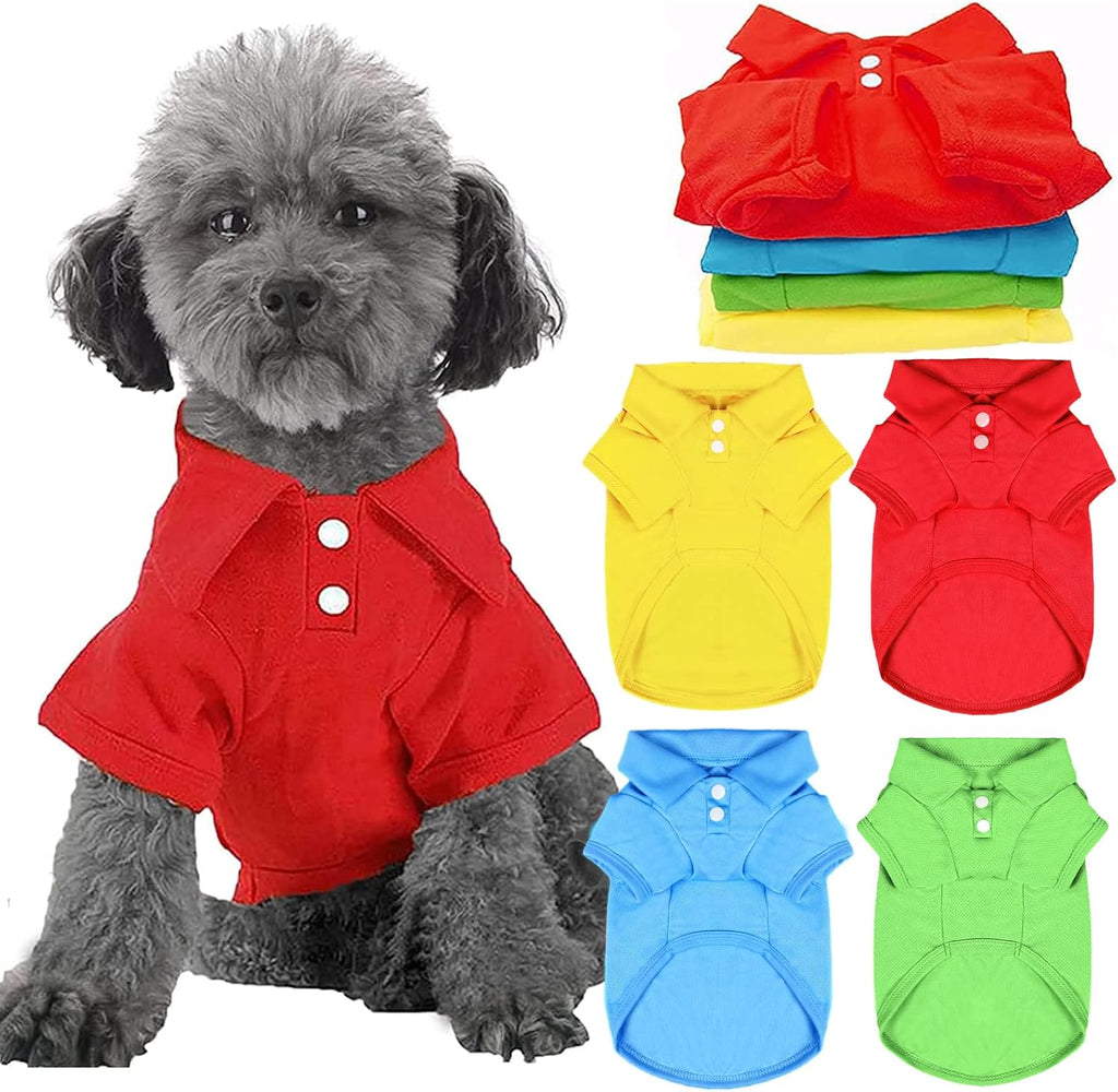 Doggyzstyle 4 pack dog polo shirts front view