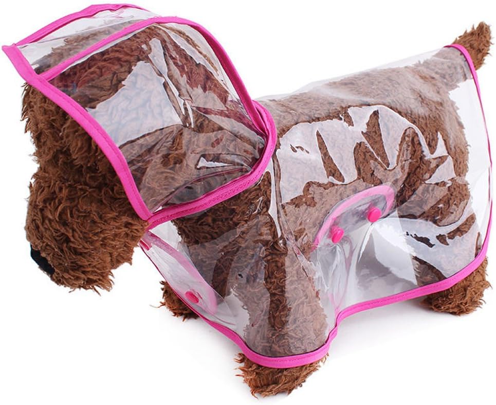 Harikaji pet raincoat front view transparent waterproof dog apparel