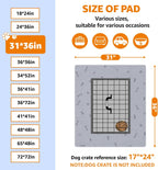 Side by side comparison of 31 by 36 inch washable puppy pads