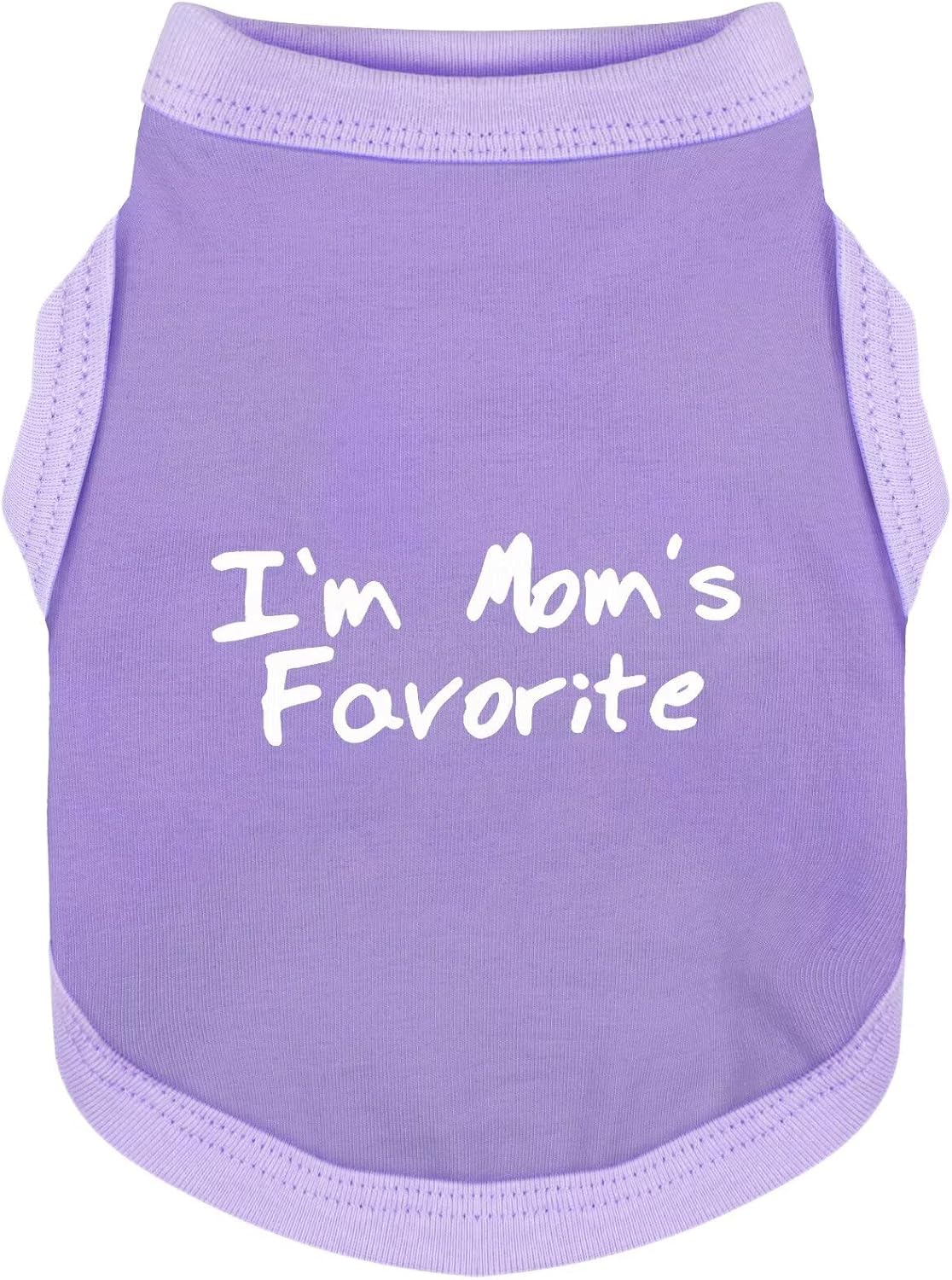 Cozy Sleeveless Canine Wear Dog Clothes, Soft, Lightweight, and Breathable Cotton Dog Shirt with I'm Mom's Favorite Print.Vest Tank Top Ideal for Small, Medium, and Large Breeds Black M - Image 9