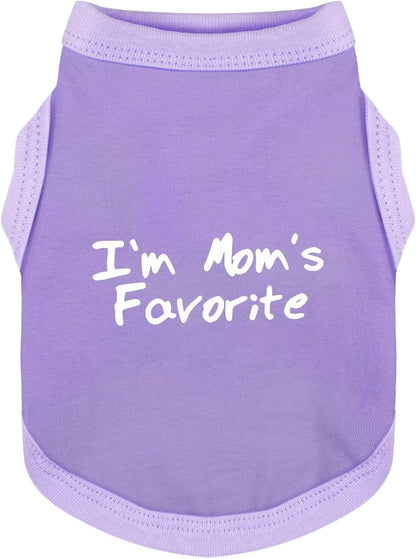 Cozy Sleeveless Canine Wear Dog Clothes, Soft, Lightweight, and Breathable Cotton Dog Shirt with I'm Mom's Favorite Print.Vest Tank Top Ideal for Small, Medium, and Large Breeds Black M - Image 9