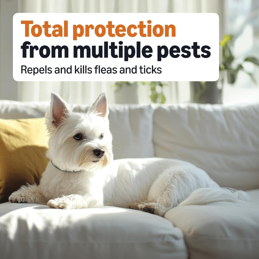 Imported flea and tick preventative liquid application for small dogs five to twenty two pounds