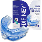 Difiney Anti Snoring Device blue mouthpiece front view for sleep apnea relief