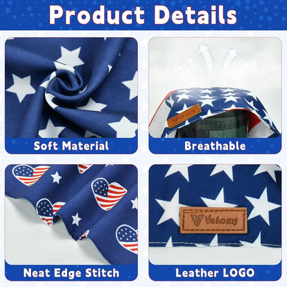 Reversible American flag pattern dog bandana for pets