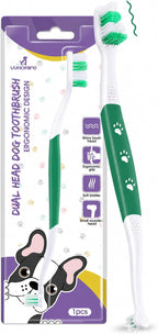 Purple dog toothbrush for medium and large dogs