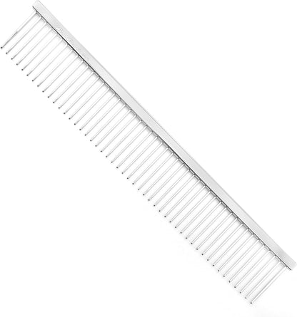 Chris Christensen 000 7.5 in. Greyhound Style Fine/Coarse Colored Butter Comb, Groom Like a Professional, Rounded Corners Prevent Friction and Breakage, Solid Brass with Steel Teeth, Chrome Finish - Image 10