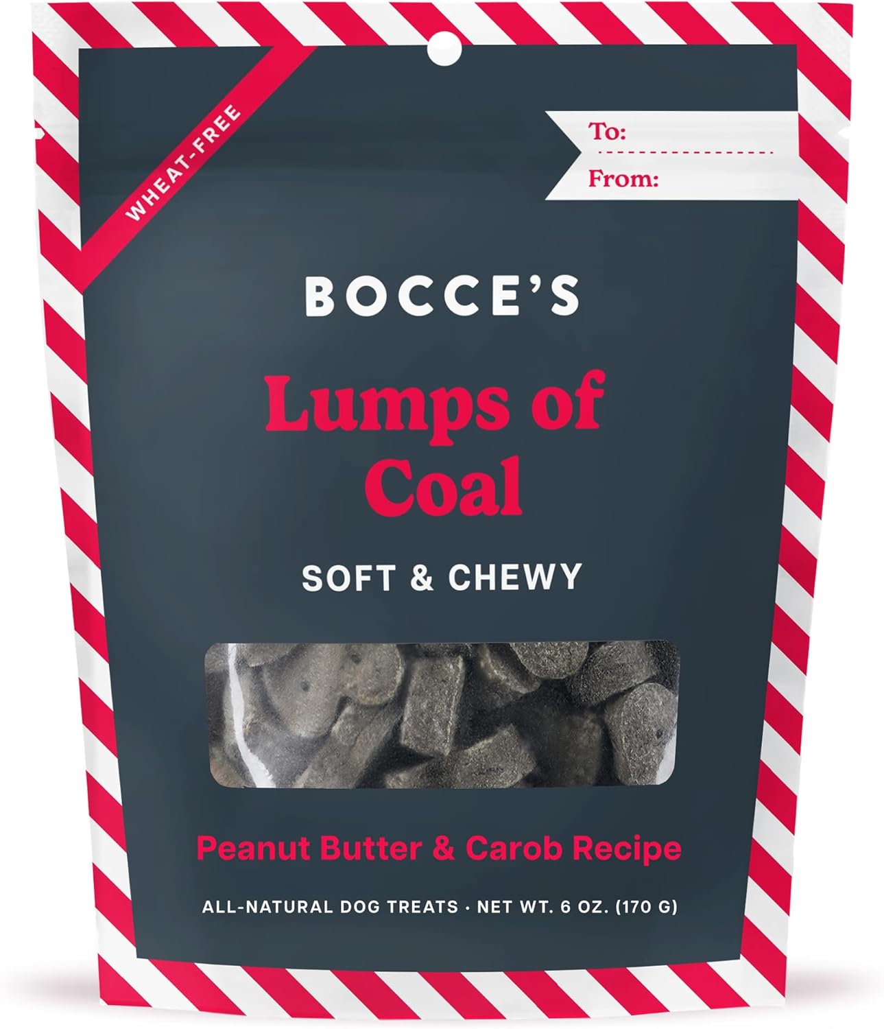 Bocce's Bakery premium 6 ounce bag of wheat free pet treats