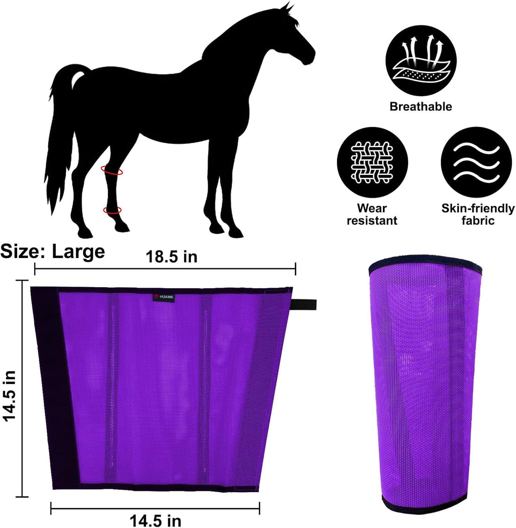 HUAME breathable equine leggings pack of four pieces highlighting secure fasteners