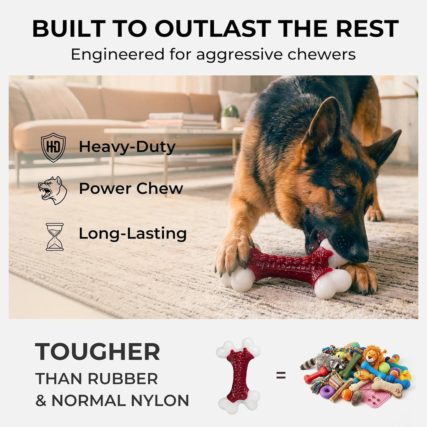 Kseroo beef flavored chew toy for large dogs
