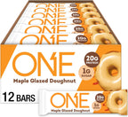 ONE Protein Bars, Maple Glazed Doughnut, Gluten Free with 20g Protein and 1g Sugar, Pantry Staples, 2.12 oz (12 Count) - Image 1