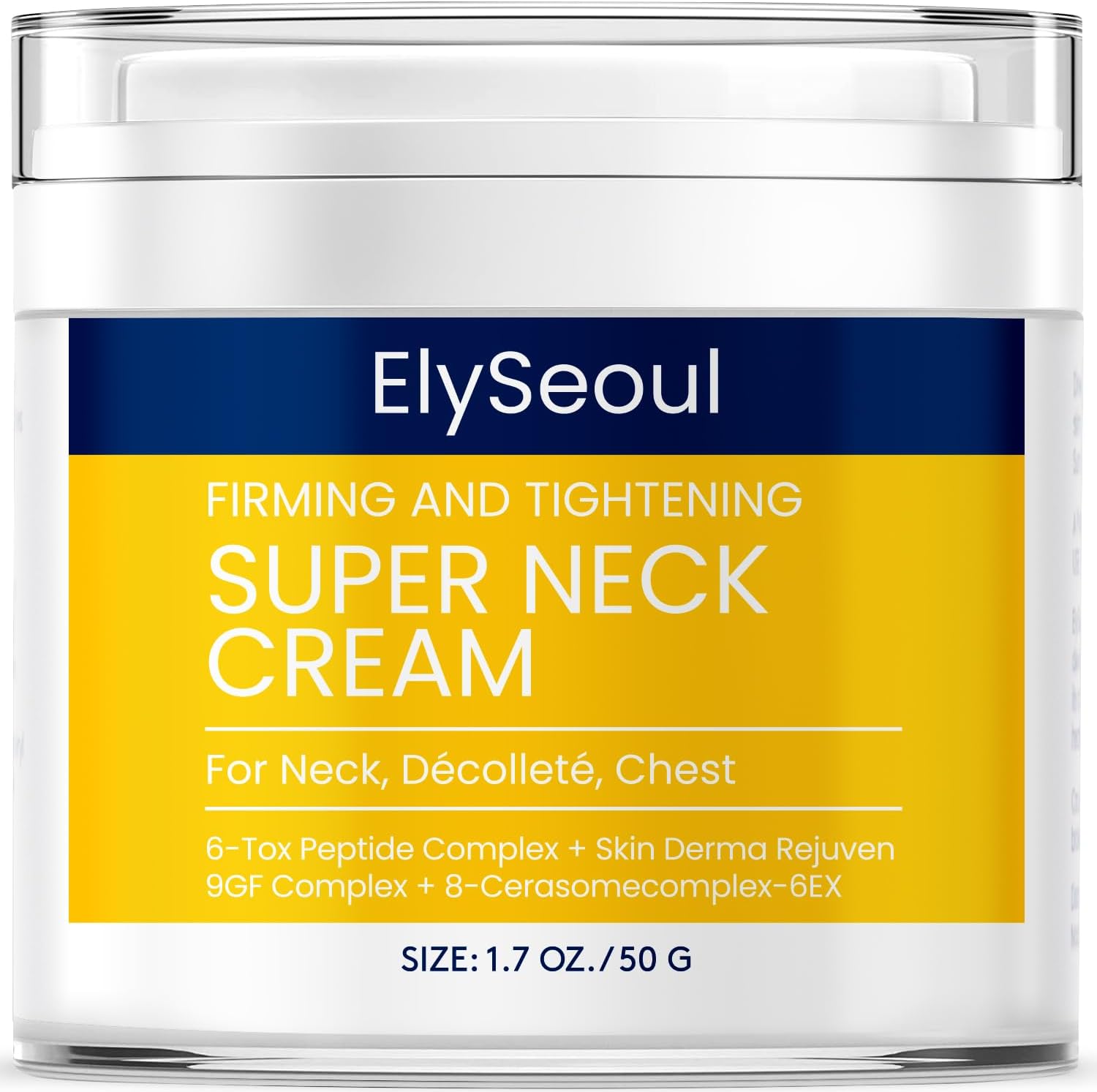 ElySeoul Korean neck firming cream jar front view
