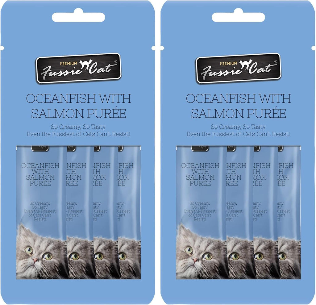 Fussie Cat Tuna with Ocean Fish Puree, lickable cat Treats, 0.5oz Pouch Pack of 4 - Image 12