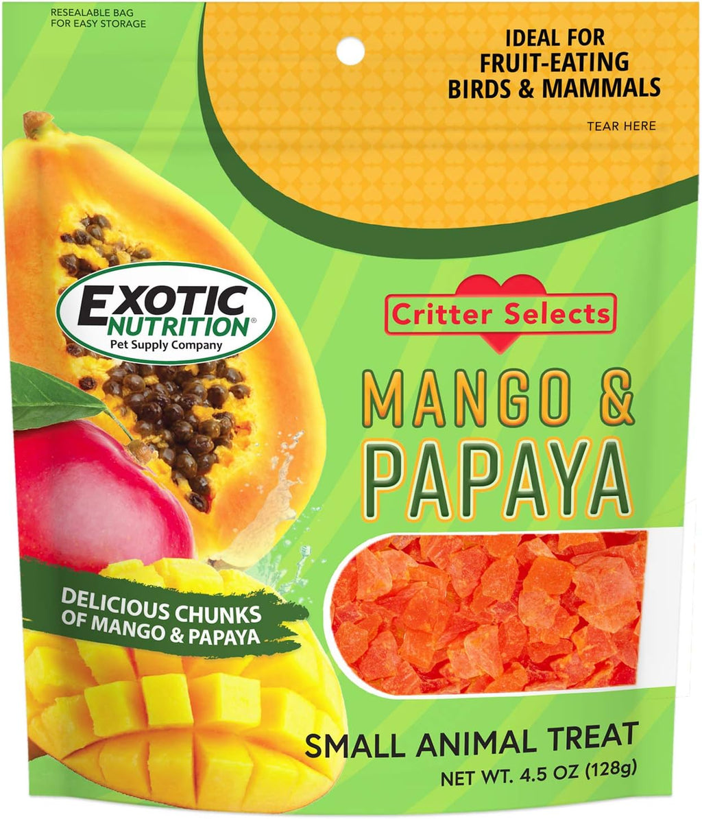 Small animal and parrot tropical fruit treat in a feeding bowl