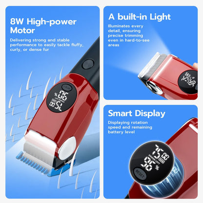 Mcbazel electric dog shaver accessories kit including multiple guide comb attachments