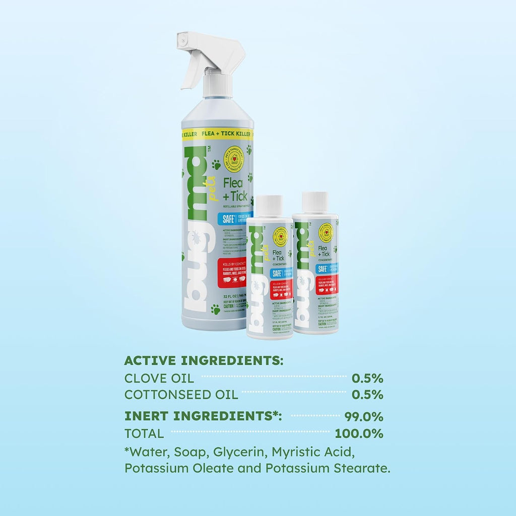 BugMD flea and tick concentrate household pest protection
