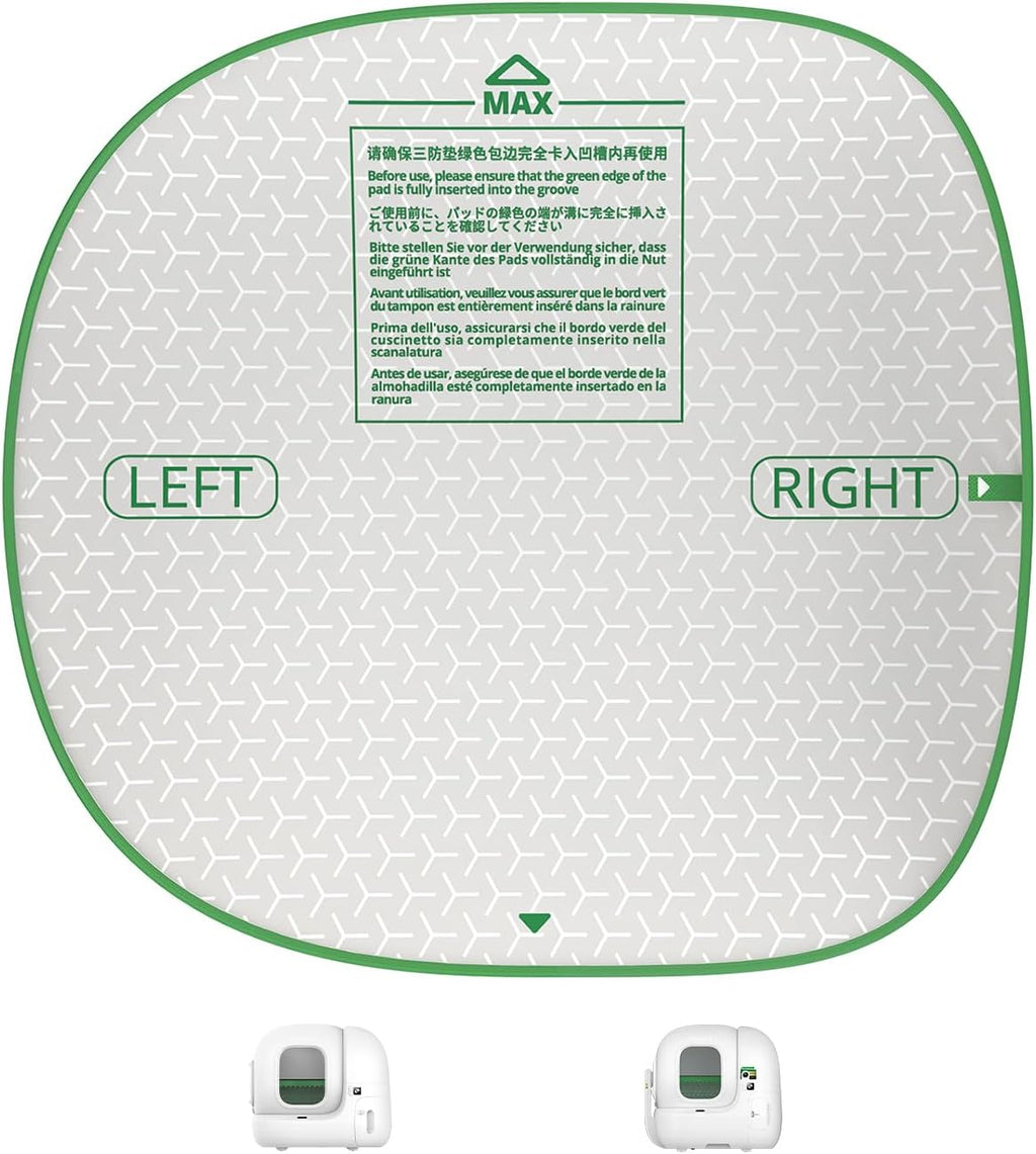PETKIT automated cat litter box cylinder pad dimensions check showing exact fit alignment.