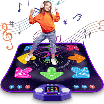 Ankkie kids light up dance mat with 8 buttons front view