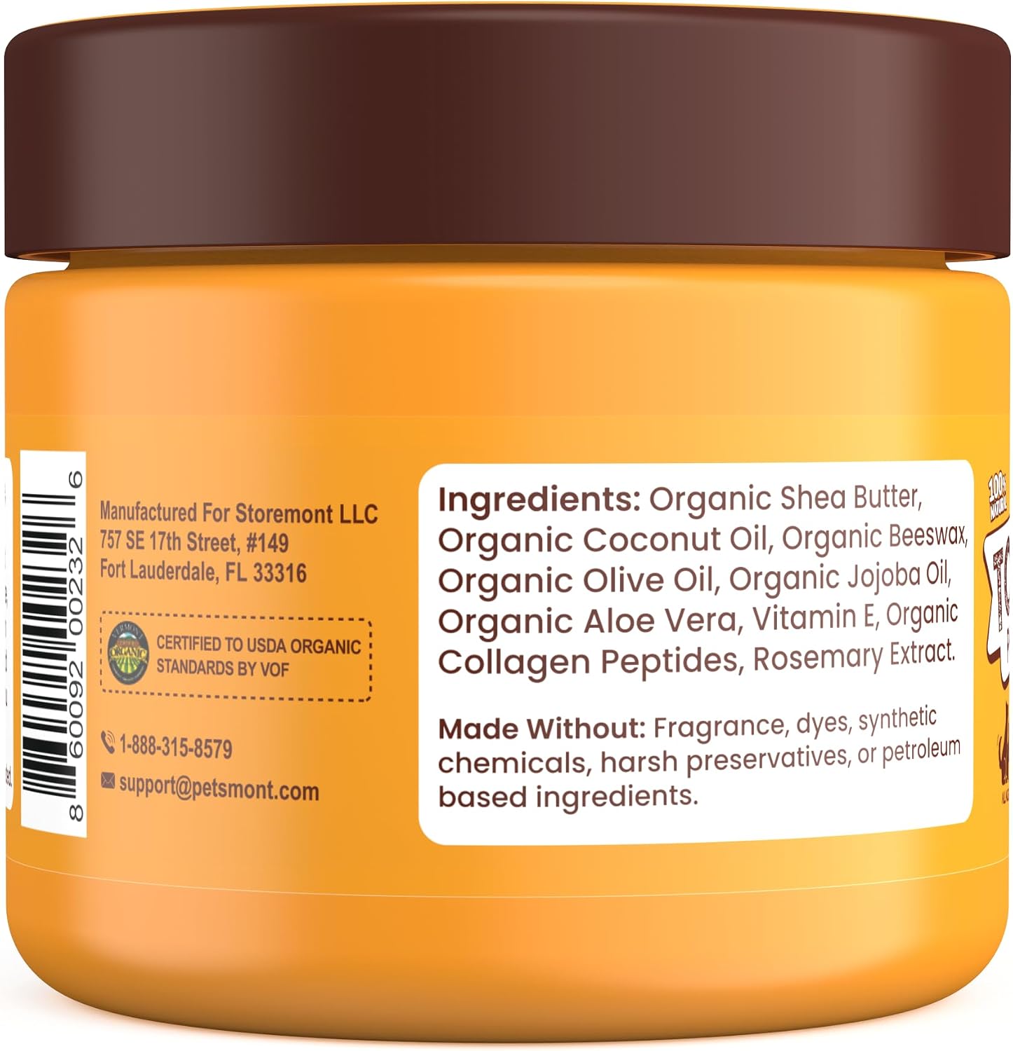 Petsmont Touch & Heal Organic Paw Balm for Dogs 2oz - Cream Lotion Protection Moisturizer Nose Natural Soother Hot Pavement Wax Dry Paws Cracked Butter Protectors Pad Snout Puppy Elbow Foot Pet - Image 9