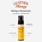 Leather Honey leather restoration wipes individual packaging view for car interior cleaning
