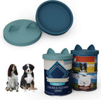 OHMO 2 Pack Pet Food Can Lids, (12.5-14oz) BPA Free Silicone Covers for Cat and Dog Food Cans, Camo&Light Green - Image 10