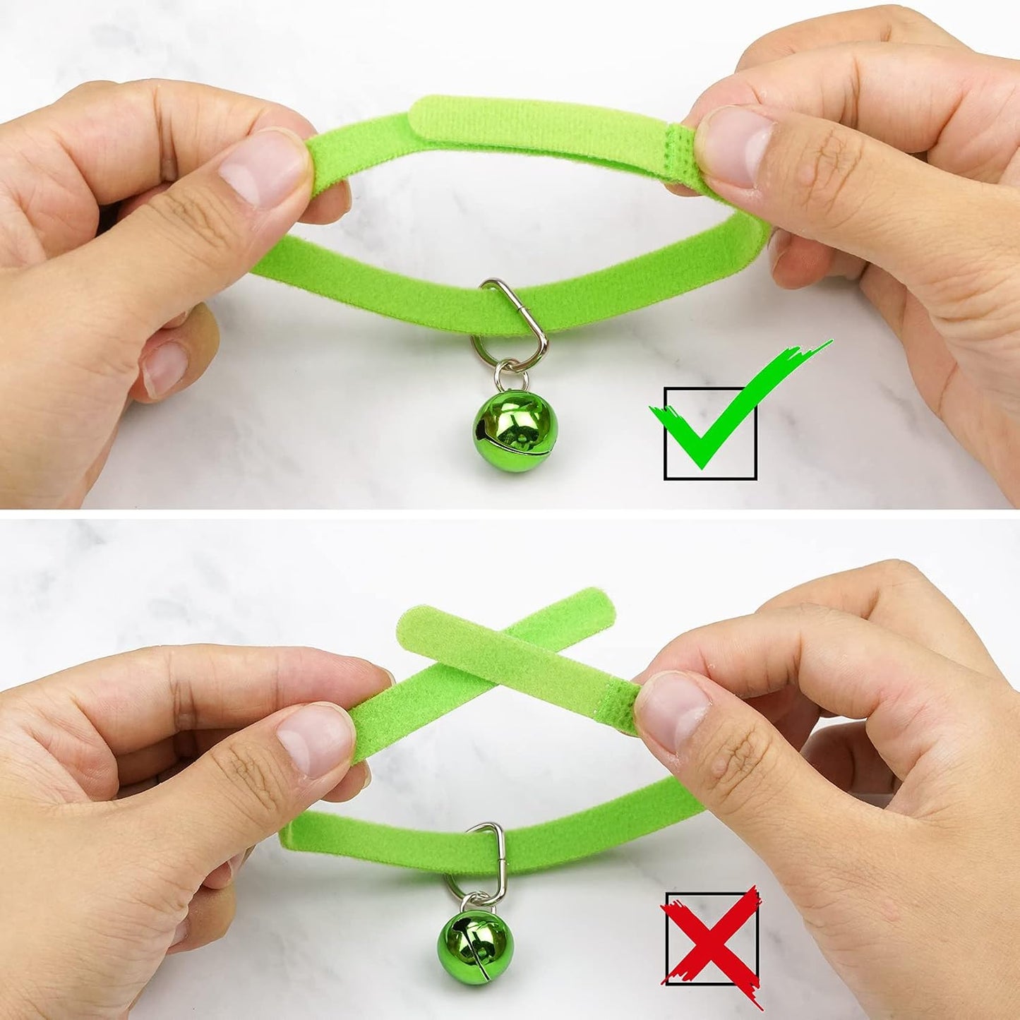 Soft double sided flannel identification bands for newborn litters close up view