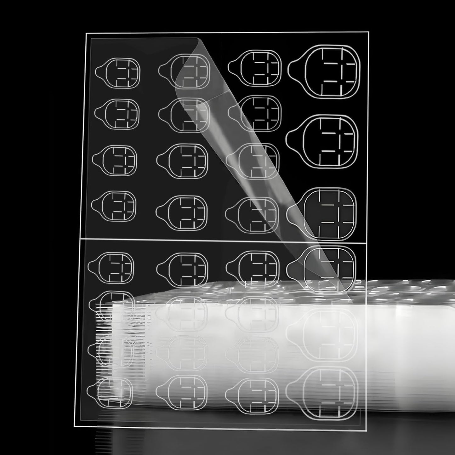 Uadbau 300 piece nail adhesive tabs front packaging view