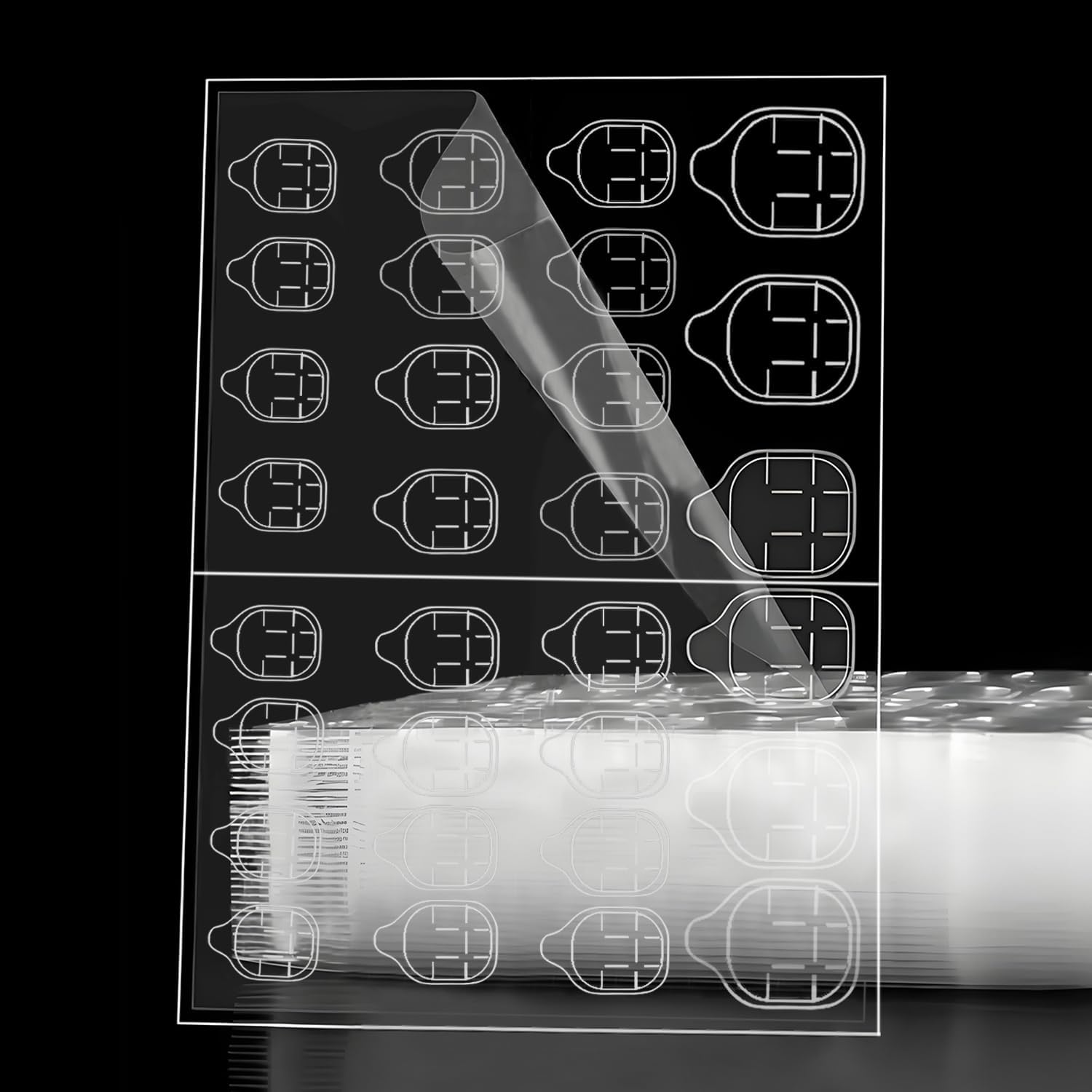 Uadbau 300 piece nail adhesive tabs front packaging view