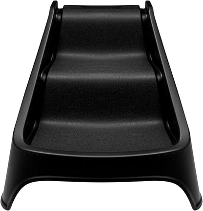 Whisker Litter Robot 4 Ramp front view showcasing the custom fit black cat stairs.
