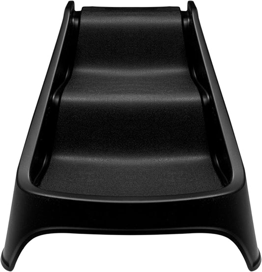 Whisker Litter Robot 4 Ramp front view showcasing the custom fit black cat stairs.