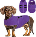 Queenmore small dog sweater lavender front view winter pet apparel