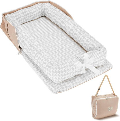 Ivelect Baby Lounger grey houndstooth front view