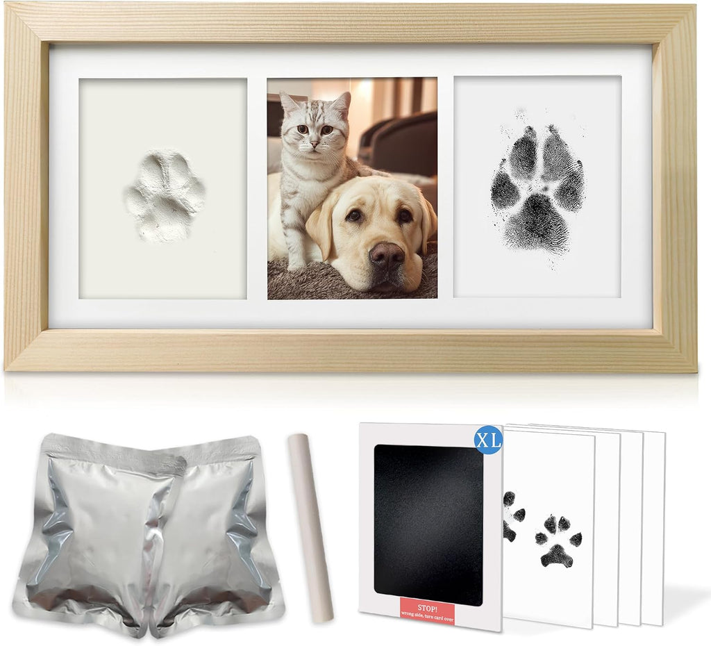 MYPAWLETS Dog Cat Paw Print Kit,Ink&Clay Pawprint Keepsake Frame (Espresso) - Image 9