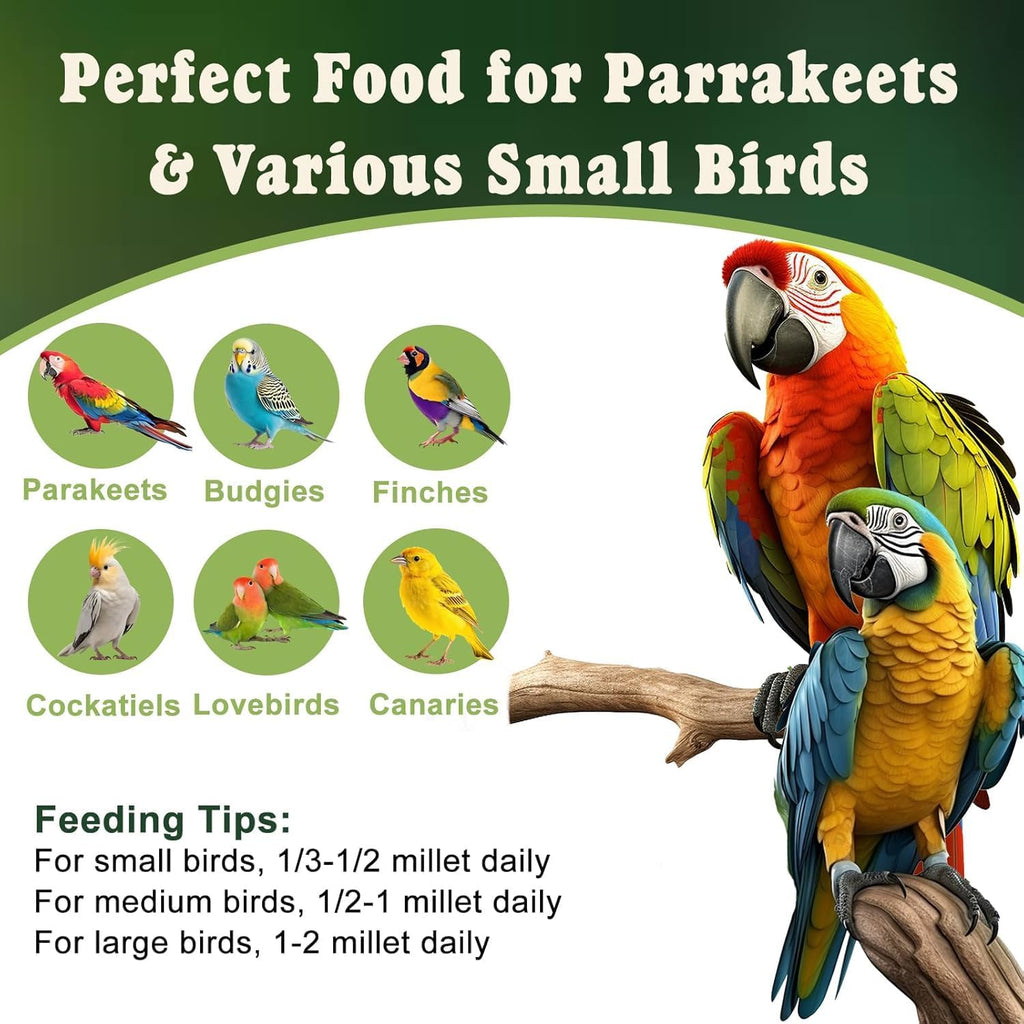 High carbohydrate energy snack for small pet birds
