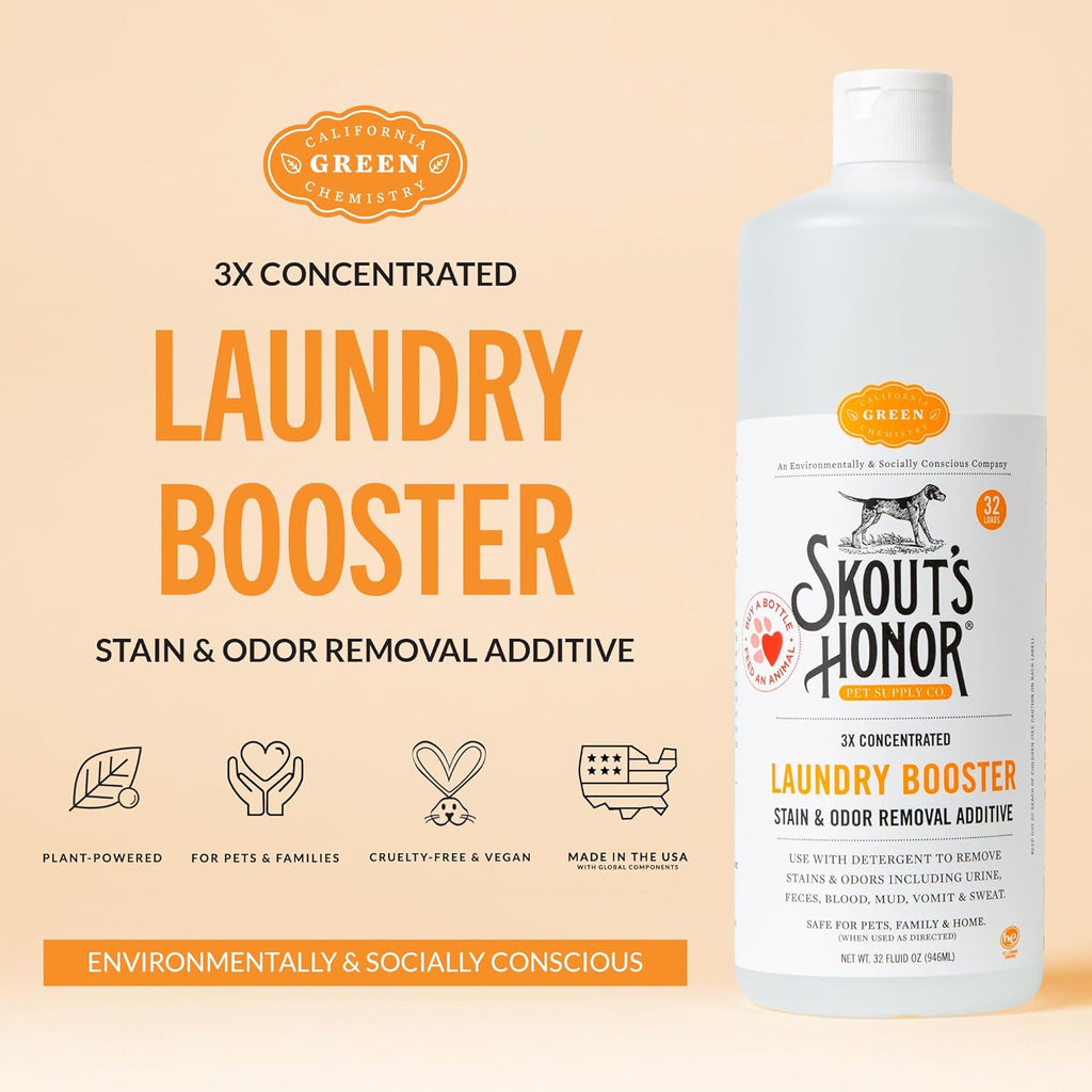 Skout's Honor plant powered laundry additive 32 ounce bottle