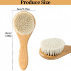 Ghzchuang natural wool pet brush with ergonomic beech wood handle