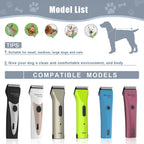 Detachable steel replacement blade head assembly for animal clippers