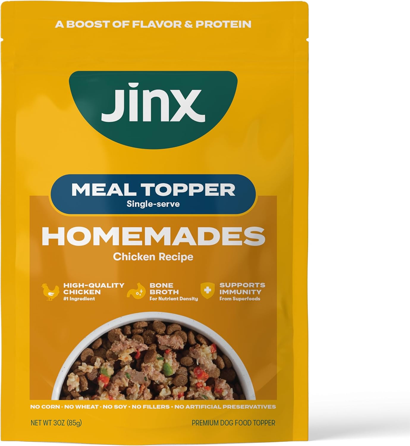 Jinx Salmon Grain Free Wet Dog Food Toppers, Meal or Mix with Dry Dog Food, Made with Real Salmon & Chicken, Bone Broth, No Fillers, Puppy, Adult, Senior, 3oz, 8 Pack - Image 13
