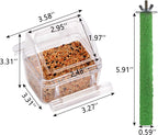IBWell parakeet cage feeder with transparent polypropylene design