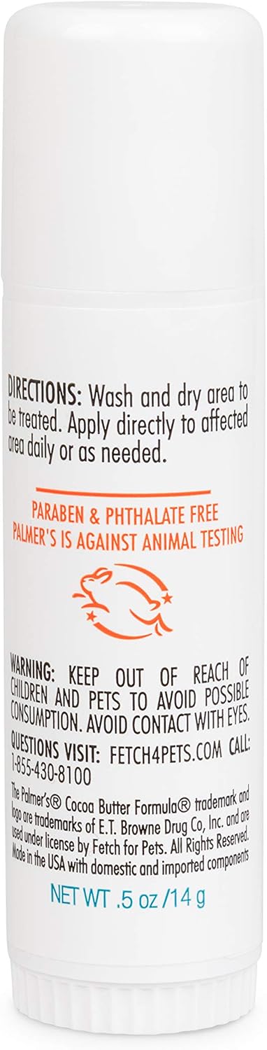 Palmer's for Pets Cocoa Butter Paw Pad and Nose Balm Swivel Stick, Fragrance Free - Moisturizing Dog Balm with Vitamin E, Peppermint Oil, Shea Butter, Rough or Dry Pads, 0.5 oz - Image 10